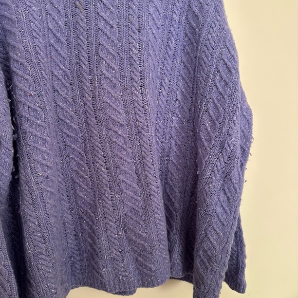 Cozy Purple Cable Knit Sweater - Picture 4 of 8